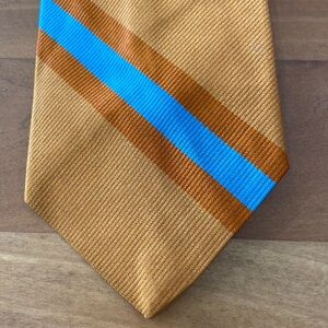 Orange and blue striped Grodins Tie